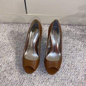 Style&co Leather Open-Toed Heels